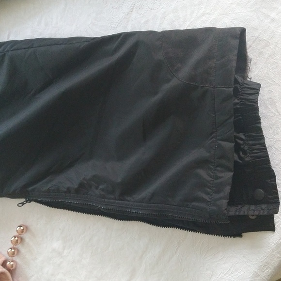 Split rail outdoors skiing hiking snow gear black pants xl zip Velcro snaps - Picture 4 of 13